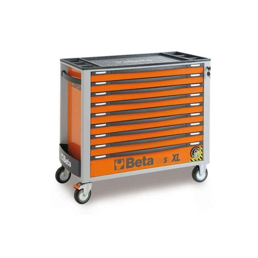 Servante mobile d'atelier extra large à neuf tiroirs orange C24SA-XL