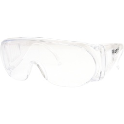 Selon DIN EN 166 
Adaptée aux porteurs de lunettes 
Munie de trous d'aération anti-buée 
Monture rigide 
Verres en Polycarbonate 

