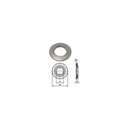 Rondelle contact diamètre 5

- materiau :acier zingue blanc
- d1:5mm - d2:12mm - h:1.8mm - s:1.1mm norme nfe 25-511