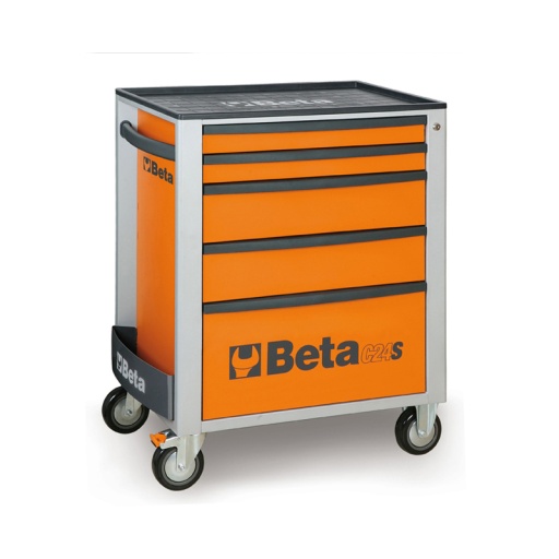 Servante d'atelier 5 tiroirs 800kg beta orange