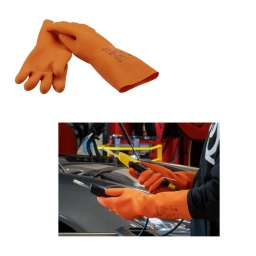 Gants isolants de précision T10 en caoutchouc naturel orange avec protection mécanique classe 0 AZC