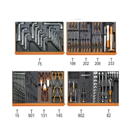 Composition pour servante d'atelier beta
- 185 outils en 10 modules pour 4 tiroirs
- qualité premium beta depuis 1939