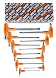 Jeu de 11 clés mâles pour vis Torx® à poignée en T haute performance
T8-T9-T10-T15-T20-T25
T27-T30-T40-T45-T50