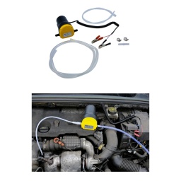 Pompe à huile 12 V simple à utiliser qui permet d'extraire tous les types d'huile moteur utilisés dans les voitures, les motos, les moteurs marins et les moteurs fixes.
Peut également être utilisée comme huile de transmission plus fluide à chaud uniquement (ATF).
Pour obtenir les meilleurs résultats, veillez à ce que l'huile à pomper soit à une température comprise entre 40 et 50 °C.
Moteur de 12 volts, 5 ampères (60 W) - amorçage automatique.
Fourni avec 2 tuyaux de prélèvement, 1,2 m de long (diamètre externe de 6 mm) et 1,4 m de long (diamètre externe de 10 mm).
Utiliser un tuyau de 6 mm pour l'extraction via le tube de la jauge.
Durée maximale de fonctionnement : 30 minutes. Ne pas laisser s'écouler à sec.
REMARQUE : Ne convient pas à l'eau, l’essence, ni la paraffine.