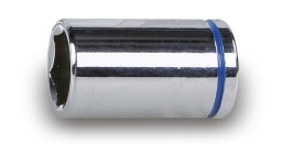 Douille 6 pans, carré femelle 1/4", colorée, chromée