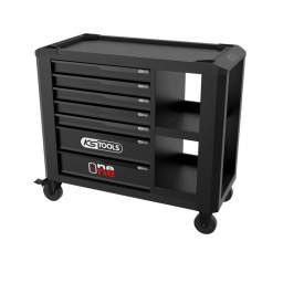 Servante d'atelier One by One 7 tiroirs avec étagères
Ouverture individuelle et totale des tiroirs
Système anti-basculement
Fermeture automatique des tiroirs
Glissières à roulements à billes
Système de fermeture centralisée par serrure latérale
Plan de travail en acier
Bords en polypropylène avec rangements pratiques pour tournevis et petites pièces
Perforations normalisées pour fixation d'accessoires
4 roues robustes Ø 125 mm dont 2 directionnelles avec frein
Charge maximale par tiroir : 40 kg
Dimensions utiles des tiroirs :
5 x H.75 x L.568 x P.398 mm
2 x H.154 x L.568 x P.398 mm
Charge admise : 500 kg
Charge maximale par tiroir :40 kg
Dimension intérieur du compartiment :l.258 x P.500 x H.308 mm
Hauteur en mm : 998mm
Longueur totale L en mm :1116,0 mm
Nombre de compartiments :2
Nombre de tiroirs :7
Profondeur en mm : 510 mm
Poids : 82,00 kg