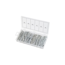 Assortiment de goupilles fendues
150 x 1.6 x 25 mm 150 x 2.4 x 25 mm 100 x 2.4 x 38 mm 75 x 3.2 x 32 mm 50 x 3.2 x 50 mm 30 x 4.0 x 64 mm