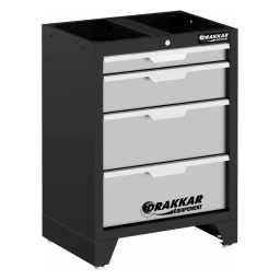 Meuble bas 4 tiroirs
Charge maxi : 150kg.
Dimensions intérieures des tiroirs :
- profondeur = 405mm
- largeur = 565mm
- hauteur = 57mm (tiroir haut)
- hauteur = 138mm
Dimensions Lgxlgxh
680x458x987mm
Poids
49KG