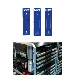 Jeu de 3 porte-aérosols magnétiques à profil mince, adaptés au rangement des bombes aérosols d'atelier dans des endroits pratiques tels que le côté des servantes sur roues ou les ponts élévateurs à 2/4 poteaux.
Capables de supporter jusqu'à 1 kg chacun, ils sont dotés de deux puissants aimants en néodyme et de deux trous de vis, ce qui permet de les fixer sur des surfaces non ferreuses.
Conservez votre peinture en aérosol, votre nettoyant pour freins, votre spray d'entretien ou votre huile de dégrippage dans un endroit pratique.
Dimensions : 145 x 35 x 10 mm.
Convient aux bombes aérosols de 400 ml ou moins. Chaque porte-aérosol peut contenir jusqu'à 1 kg.
En polypropylène (PP) avec aimants NdFeb.
Le rebord de conception unique maintient fermement la base de la bombe aérosol en place.
Également dotés de trous de vis permettant de les fixer sur des surfaces non ferreuses.
