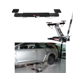 Traverse permettant de permuter en une levée les roues avant et arrière
Compatible avec l'ensemble de nos crics hydrauliques
Diamètre de la selle 845 mm
2 tampons carrés de 120 mm
Attention : respecter la capacité de 2 t lors du levage