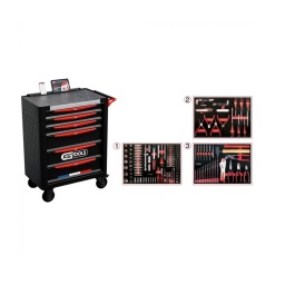 Servante d'atelier 6 tiroirs fabriquée en France
Plateau galvanisé esthétique, résistant à la corrosion et facile d'entretien
Fente pour tablette et téléphone intégrée au plateau
Panneau perforé normalisé sur la face latérale gauche
4 roues robustes Ø 125 mm dont 2 directionnelles avec frein
Système de fermeture centralisée par serrure latérale
Poignée de transport avec bonne prise en main
Dimensions utiles des tiroirs :
3 x H.75 x L.580 x P.400 mm
3 x H.150 x L.580 x P.400 mm
Charge maximale (kg) : 450 kg
Charge maximale par tiroir :40 kg
Code EAN : 3663389001241
Hauteur en mm : 980,0 mm
Longueur totale L en mm : 830,0 mm
Nombre de tiroirs : 6
Profondeur en mm : 450,0 mm
Poids : 49,40 kg