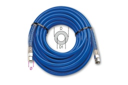 -Tuyau flexible, léger et résistant, recommandé pour les travaux de maintenance dans des espaces d'accès difficile et à l'extérieur
-Résistant jusqu'à une température de -40 °C
-Raccord F/F