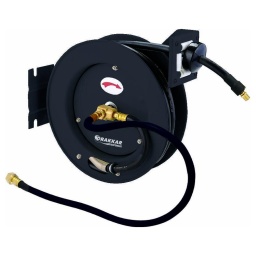 Enrouleur automatique métallique de tuyau d'air caoutchouc 10m+1m 20 bar 10x15mm
Raccord 3/8".
Tuyau caoutchouc haute qualité Ø int. 10mm - Ø ext. 15mm - Fabrication allemande.
Pression d'utilisation max : 20 bar.
Avec 4 rouleaux guide tuyau.
Avec arrêtoir de tuyau.
Châssis 100% acier.
Retour automatique par ressort de rappel.
Usage professionnel.
Option : compatible avec embases pivotantes réfs. 09463 et 51327
Livré avec tuyau de raccordement d'arrivée d'air lg 1m.
LONGUEUR DU TUYAU
20m + 1m
PRESSION
20 bar
TEMPÉRATURE
-20°C à +60°C
TUYAU
PVC (intérieur) et EPDM/PVC (extérieur)
EXTÉRIEUR
15mm
INTÉRIEUR
10mm
RACCORD SORTIE AIR
3/8"
DIMENSIONS
455x475x170mm
POIDS ARTICLE
10KG