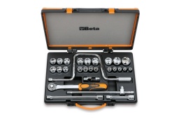 21 douilles et 6 accessoires
920B douilles 12 pans 1/2" 10-11-12-13-14-15-16-17-18-19-20-21-22-23-24-25-26-27-28-30-32 mm
920/21 rallonge - 1/2" 125 mm
920/22 rallonge - 1/2" 255 mm
920/25 cardan 1/2"
920/42 poignée coulissante 1/2"
920/46
920/55 cliquet réversible 1/2"