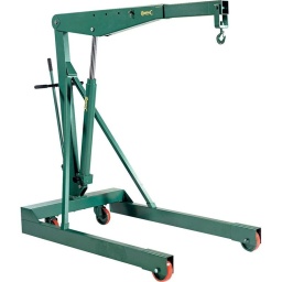 Grue d'atelier pliante
Longueur du bras de levage : 1820mm.
- PIeds en "U" - Pour une utilisation industrielle
- Système de descente à ressort équipé d'un dispositif "homme mort".
Longueur du pied: 1750mm
Hauteur du bras de la grue: 1600mm
Longueur du bras: 1350mm à 1820mm
Hauteur totale: 2745mm max 1500kg / 3110mm max 500kg
Poids: 168kg