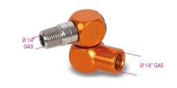 -En aluminium, filetage femelle, embout cylindrique BSP,
filetage mâle, embout cylindrique BSP
-Couplage à tous les embouts avec profil Italien et Européen
-Rotation libre même en absence d'air connecté