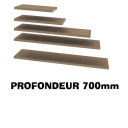 Plateau bois SRM profondeur 700mm
- Dimension 2588x700x40mm