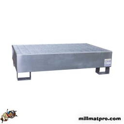 Bac de rétention 440 litres
pour le stockage de 4 fûts 220l debouts
charge maxi :1500 kg
poids : 75 kg
dimensions : lg 127.5 cm - larg. 122 cmm haut. 38.7 cm
bac acier galvanise a froid
- caillebotis galvanise
- pieds en u hauteur 100mm