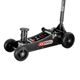 Cric tout-terrain idéal pour le dépannage
Châssis renforcé et grandes roues pour se déplacer sur sols irréguliers
Réhausse permettant d'ajuster au maximum la hauteur de levage
Levage de 155 à 550 mm sans réhausse et de 285 à 710 mm avec réhausse
Mousse de protection sur le levier
Poignée de transport
Capacité max. t : 3,0 t
Code EAN : 3663389000879
Dimensions : L.810 x l.320 x H.200 mm
Hauteur de levage maxi en mm : 710,0 mm
Hauteur de levage mini en mm : 155,0 mm
Nombre de roues : 4
Poids : 37,20 kg