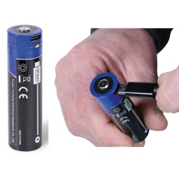 Batterie rechargeable avec port USB-C pour lampe sous capot article 1838E
-Li-Ion 3,6V
-DC 5V - 2000 mA