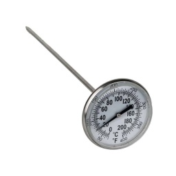 Thermometre
- pour le contrôle de la température du flux d'air et de l'eau
- pige de mesure longue et fine
- affichage en °c et en °f