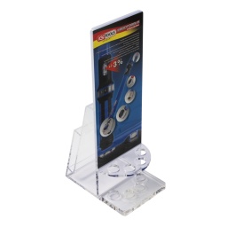 Présentoir vide pouvant contenir 4 clés dynamométriques 1/4" - 3/8" - 1/2" des gammes ERGOTORQUE® et ERGOTORQUEprécision®