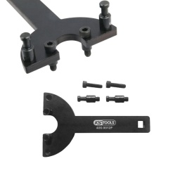 Outil de maintien de vilebrequin pour VAG moteur essence 1.2 / 1.4 / 1.6
Pour moteurs essence VAG 1.2, 1.4, 1.6
Affectations véhicules : Audi: A1/A1 Sportback, A2, A3 Cabriolet, A3/A3 Sportback, S1/S1 Sportback
Skoda: Fabia, Fabia II, Octavia II, Praktik, Rapid, Rapid Spaceback, Roomster, Yeti
Seat: Alhambra, Altea/Altea XL, Cordoba, Ibiza, Leon, Toledo
Volkswagen: Beetle, Bora, Caddy, Eos, Fox, Golf, Golf Plus, Golf VI/Cabriolet, Jetta, Lupo, Passat, Polo, Scirocco, Sharan, Tiguan, Touran
Codes moteurs : Moteur 1.2 : AWY, AZQ, BBM, BMD, BME, BZG, CBZA, CBZB, CBZC, CHFA, CHFB
Moteur 1.4 : AFH, AFK, AHW, AKQ, APE, AQQ, ARR, AUA, AUB, AUA, AXP, AXU, BBY, BBZ, BCA, BKG, BKY, BLG, BMY, BLN, BUD, BWK, CAVA, CAVB, CAVC, CAVD, CAVE, CAVF, CAVG, CAXA, CAXC,CDGA, CGGA, CGGB, CMAA, CKMA
Moteur 1.6 : ARC, ATN, AUS, AVY, AZD, BAD, BAG, BCB, BLF, BLP, BTS, CLRA
Codes OEM :T30004/3415