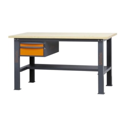 Etabli d'une longueur de 1,6 m avec plan de travail en bois et 2 tiroirs
Principales caractéristiques :
- Plan de travail (1600 x 750 mm) en bois contreplaqué stratifié de 38 mm d'épaisseur
- 2 tiroirs (367x588 mm) montés sur glissières à billes de précision :
1 tiroir d'une hauteur de 70 mm.
1 tiroir d'une hauteur de 140 mm.
- Fonds de tiroirs protégés par un tapis en néoprène
- Chaque tiroir peut accueillir jusqu'à 4 modules d'outillage BETA
- Serrure centralisée frontale
- Structure en acier avec 4 pieds
- Prédisposition pour l'installation d'un étau (1599F/150 ou 1599GI/150, vendus séparément)
- Demi-étagère inférieure de rangement, 1288x335 mm ; épaisseur : 40 mm
- Prévu pour la fixation au sol
- Capacité de charge statique : 1000 kg uniformément répartis
Les accessoires suivants peuvent être ajoutés :
- Panneau latéral perforé C58PFL
- Bord antichute, 1 600 mm, C58BAC 1.6
-82 kg
1.600x750x904 mm