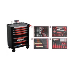 Servante d'atelier 6 tiroirs fabriquée en France
Plateau galvanisé esthétique, résistant à la corrosion et facile d'entretien
Fente pour tablette et téléphone intégrée au plateau
Panneau perforé normalisé sur la face latérale gauche
4 roues robustes Ø 125 mm dont 2 directionnelles avec frein
Système de fermeture centralisée par serrure latérale
Poignée de transport avec bonne prise en main
Dimensions utiles des tiroirs :
3 x H.75 x L.580 x P.400 mm
3 x H.150 x L.580 x P.400 mm
Charge maximale (kg) : 450 kg
Charge maximale par tiroir :40 kg
Code EAN : 3663389001241
Hauteur en mm : 980,0 mm
Longueur totale L en mm : 830,0 mm
Nombre de tiroirs : 6
Profondeur en mm : 450,0 mm
Poids : 49,40 kg