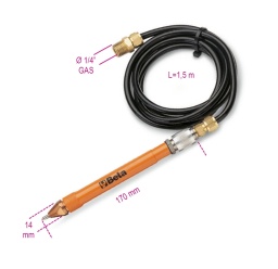 -Grâce à sa pointe au carbure de tungstène, il peut graver les matériaux comme l'acier, l'acier inoxydable, l'aluminium, le verre, la pierre et la céramique
-Muni d'un régulateur de vitesse et d'un tuyau d'alimentation raccordé en PVC de 1,5 m