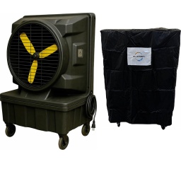 Rafraîchisseur d'air mobile 510W - 70L - 12000 m³/h
Filtration des poussières (Filtre G4).
Refroidissement par évaporation sans brumisation.
Vitesse réglable (3 positions).
Fonction minuteur pour démarrage et arrêt automatique.
Lampe UV intégrée : Désinfection des bactéries, virus, champignons et moisissures.
Jauge de contrôle du niveau de réservoir (arrêt et alerte en cas de niveau bas).
Adapté pour les garages, ateliers, entrepôts, usines.
Housse d'hivernage incluse.
Abaissement de la température de -10°C par rapport à l'air ambiant.
Ce rafraichisseur mobile utilise un principe naturel et écologique : le rafraîchissement par évaporation d’eau.
Ce produit ne demande aucune installation particulière car il suffit de l’alimenter en eau (manuellement ou branchement par tuyau d’eau) et de le brancher sur le secteur (230V).
Produit mobile (sur roulettes).
Cet appareil n’utilise aucun gaz réfrigérant, contrairement aux climatiseurs.
A la différence d’autres produits similaires, celui-ci est équipé d’une filtration pour la poussière préservant la pompe et le réservoir (brevet) permettant ainsi d’utiliser cet appareil dans des milieux poussiéreux.
Un air chaud et sec permettra au rafraîchisseur d’être plus performant.
Pour optimiser son efficacité, laisser une porte ou une fenêtre ouverte dans le local à rafraîchir.
Puissance 510W
Alimentation 220-240V
Capacité réservoir 70L
Consommation de 8 l/h à 10 l/h
Débit air 12000 m³/h
Niveau sonore 54-58-63dB
Utilisation pour les garages, ateliers, entrepôts, usines allant jusqu'à 150m²
Dimensions 925x580x1440mm
Poids 48KG