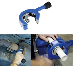 Coupe-tuyaux robuste à cliquet, utilisation à une main, pour l'acier, le cuivre ou le plastique.
Le mécanisme à cliquet permet de l'utiliser dans les endroits difficiles d'accès.
Les coupes vont de 65 mm à 31 mm.
Peut couper des tuyaux en acier, en cuivre et en plastique. Idéal pour les usages automobiles, la fabrication et la plomberie.
Facile à utiliser avec un minimum d'effort pour réaliser des coupes rapides et précises, même lorsque le tuyau est en place.
Coupe l'acier jusqu'à 1.5 mm d'épaisseur. Idéal pour les tuyaux d'échappement d'un diamètre maximal de 65 mm (2,6").
Molette de coupe remplaçable. Équipements de rechange disponibles, voir la référence Laser 62602