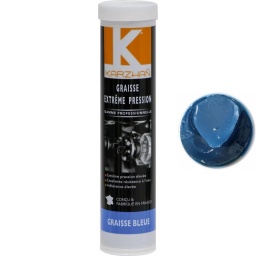 Graisse bleue extrême pression cartouche de 400g
Grade NLGI2.
Excellente adhérence.
Convient à la lubrification de paliers, roulements, cardans, axes, articulations, glissières, et crémaillères.
Excellente tenue à l'eau même en milieu marin.
Composition : lithium / calcium.
Température d'utilisation de -30°C à +120°C, MAX. 130°C.
Domaines d'utilisation : agriculture, travaux publics, poids-lourds.