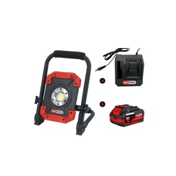 Projecteur LED de chantier sur batterie avec batterie 18V 4Ah et chargeur rapide
Projecteur puissant 3000 lumens doté de 2 intensités d'éclairage
S'utilise avec une batterie d'outillage électroportatif (1 batterie 18V 4 Ah-incluse)
Idéalement transportable grâce à son support pliable avec poignées en mousse
Chargeur rapide simple inclus
Plus d’information
Attribut de fonction 1 : Pliable
Dimensions :205 x 57 x 275 mm (plié)
Flux lumineux (lumen) : 3000/1500 Lumens
Matière : Plastique ABS + aluminium + fer
Puissance en Watt : 30 W
Pièces dans le set :3 pièces
Indice de résistance aux chocs :IK07
Poids : 2,19 kg