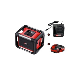 Enceinte de chantier avec batterie 18V 4Ah et chargeur rapide
Enceinte nomade robuste destinée à vous accompagner partout sur le terrain
Cage de protection à 360° associée à une résistance aux chocs, à la poussière et aux éclaboussures
Alimentation secteur 100-240V ou avec batterie lithium-ion 18V/20V (non fournie) de notre gamme d'outillage électroportatif
Écran LCD pour une utilisation confortable
Connexion sans-fil du smartphone via Bluetooth 5.0 ou filaire avec câble AUX
Son puissant et de qualité avec 2 haut-parleurs 20 W pouvant atteindre une puissance maximum de 80 W
Radio FM, DAB et haute qualité DAB+
Égaliseur audio avec différents modes
Port de charge externe USB 5V 2.1 A pour vos appareils
Adaptateurs inclus pour compatibilité avec batteries d'autres marques connues
Livrée avec 1 batterie 18V 4Ah et un chargeur rapide
Plus d’information
Alimentation :secteur 100-240V ou 18V/20V lithium-ion
Couleur :Rouge-noir
Dimensions :l.280 x P.210 x H.220 mm
Poids : 4,95 kg