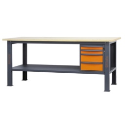 Etabli d'une longueur de 2,1m avec plan de travail en bois et 4 tiroirs
Principales caractéristiques :
- Plan de travail (2100 x 750 mm) en bois contraplaqué stratifié de 38 mm d'épaisseur
- 4 tiroirs (367x588 mm) montés sur glissières à billes de précision :
2 tiroirs d'une hauteur de 70 mm
2 tiroirs d'une hauteur de 140 mm.
- Fonds de tiroirs protégés par un en néoprène
- Chaque tiroir peut accueillir jusqu'à 4 modules d'outillage BETA.
- Serrure centralisée frontale
- Structure en acier avec 4 pieds BETA.
- Prédisposition pour l'installation d'un étau (1599F/150 ou 1599GI/150, vendus séparément)
- Demi-étagère inférieure de rangement, 1788x335 mm ; épaisseur : 40 mm
- Prévu pour la fixation au sol
- Capacité de charge statique : 800 kg uniformément répartis
Les accessoires suivants peuvent être ajoutés :
- Panneau latéral perforé C58PFL
- Bord antichute, 2100 mm, C58BAC 2.1
118 kg
2.100x750x904 mm