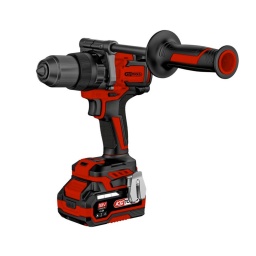 Perceuse-Visseuse brushless sur batterie 18V 3 modes réglables au choix : perçage, vissage ou percussion Système anti-retour (kick-back stop) pour une sécurité accrue Moteur brushless (sans charbon) puissant et économe en énergie Mandrin auto-serrant de 13 mm 20 plages de couples réglables Gâchette progressive permettant un ajustement optimal de la vitesse Inverseur rotatif gauche/droite à 1 main Eclairage LED permettant de travailler dans les environnements peu lumineux Légère, compacte et confortable à utiliser Corps léger en aluminium avec coque robuste en plastique renforcé de fibre de verre Poignée ergonomique en caoutchouc Poignée latérale complémentaire, mobile et amovible Clip de ceinture Livrée dans son coffret avec 2 batteries 4 Ah et 1 chargeur simple Batterie commune à toute la gamme d'outillage électroportatif KS Tools 515.47XX, y compris enceinte de chantier 100172F et projecteurs 150.4358F et 150.4470F Indicateur LED du niveau de charge sur les batteries Batteries avec coque en nylon retardateur de flamme Plus d’information Alimentation : 2 x lithium-ion 18V 4Ah Capacité du mandrin :1,5-13 mm Couple maximal :150 Nm Dimensions : L.190 x l.70 x H.200 mm Puissance en Watt : 900 W Nombre de coups :35000 coups/min Tension d'alimentation :18 V Vitesse de rotation à vide en T/mn :2200 Tr/min Poids : 1,60 kg