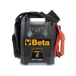 Booster de démarrage portable 12V PRO Les boosters de démarrage BETA PRO sont la combinaison parfaite entre technologie de pointe, puissance remarquable et qualité premium ! Équipés d'un affichage numérique, de ports USB et d'une puissance de crête exceptionnelle grâce à ses batteries de haute qualité, les boosters BETA PRO au plomb répondent avec excellence aux exigences ultimes des professionnels. Données techniques : - Courant de décollage : 3200 A - Capacité de la batterie : 25 Ah - Longueur du câble : 2 m - Poids : 15,8 kg
