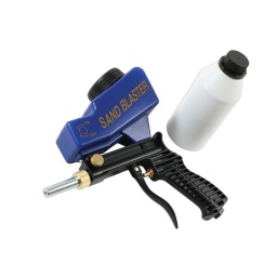 Pistolet de sablage idéal pour retirer la peinture, la rouille, carbone, etc.
Taille de la buse : 5mm diamètre interne
Admission d'air 1/4" femelle, Pression d'opération 90PSI
débit d'air 1.41 cfm à 100psi, Consommation d'air 7scfm
Inclut une bouteille de sable de 600cc.
La bouteille de rechange est ensuite disponible sous la ref 77156