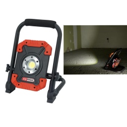 Projecteur de chantier 3000 Lumens sur batterie
Projecteur puissant 3000 lumens doté de 2 intensités d'éclairage
S'utilise avec une batterie d'outillage électroportatif (non-incluse)
Idéalement transportable grâce à son support pliable avec poignées en mousse
Disponible en lot avec une batterie et un chargeur (référence 150.4358F-A1)
Plus d’information
Attribut de fonction 1 :Pliable
Dimensions : 205 x 57 x 275 mm (plié)
Flux lumineux (lumen) : 3000/1500 Lumens
Matière : Plastique ABS + aluminium + fer
Puissance en Watt : 30W
Indice de résistance aux chocs :IK07
Poids :830g