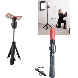 Projecteur portable AC/DC sur trépied 10 000 Lumens
Double projecteur haute puissance générant jusqu'à 10 000 lumens (sur secteur)
Double utilisation : avec batterie de la gamme électroportative (non-incluse) ou sur secteur
Eclairage s'adaptant à toute situation grâce à ses 2 panneaux LED orientables verticalement et pivotables horizontalement
Réglable sur 4 différentes intensités d'éclairage
Très bonne adaptabilité grâce à son trépied déployable et réglable en hauteur jusqu'à plus d'1,80 m
Grande mobilité une fois replié et grâce à sa poignée de transport
Norme IP20
Disponible en lot avec une batterie et un chargeur (référence 150.4470F-A1)
Plus d’information
Alimentation : AC / DC
Dimensions :120x120x1030 mm (plié) / 700x700x1830 mm (déplié)
Flux lumineux (lumen) : 10000 lumens (secteur) / 6000 lumens (sur batterie)
Puissance en Watt :100 W (2 x 50 W)
Poids : 3,70 kg