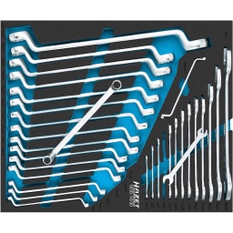 Composition :
450N-5X5.5 Clé à fourche double Profil à 6 pans extérieurs ∙ 5 x 5.5 mm
450N-6X7 Clé à fourche double Profil à 6 pans extérieurs ∙ 6 x 7 mm
450N-8X9 Clé à fourche double Profil à 6 pans extérieurs ∙ 8 x 9 mm
450N-10X11 Clé à fourche double Profil à 6 pans extérieurs ∙ 10 x 11 mm
450N-12X13 Clé à fourche double Profil à 6 pans extérieurs ∙ 12 x 13 mm
450N-14X15 Clé à fourche double Profil à 6 pans extérieurs ∙ 14 x 15 mm
450N-16X18 Clé à fourche double Profil à 6 pans extérieurs ∙ 16 x 18 mm
450N-17X19 Clé à fourche double Profil à 6 pans extérieurs ∙ 17 x 19 mm
450N-20X22 Clé à fourche double Profil à 6 pans extérieurs ∙ 20 x 22 mm
450N-21X23 Clé à fourche double Profil à 6 pans extérieurs ∙ 21 x 23 mm
450N-24X27 Clé à fourche double Profil à 6 pans extérieurs ∙ 24 x 27 mm
450N-30X32 Clé à fourche double Profil à 6 pans extérieurs ∙ 30 x 32 mm
450N-34X36 Clé à fourche double Profil à 6 pans extérieurs ∙ 34 x 36 mm
630-6X7 Clé polygonale double Profil à 12 pans extérieurs ∙ 6 x 7 mm
630-8X9 Clé polygonale double Profil à 12 pans extérieurs ∙ 8 x 9 mm
630-10X11 Clé polygonale double Profil à 12 pans extérieurs ∙ 10 x 11 mm
630-12X13 Clé polygonale double Profil à 12 pans extérieurs ∙ 12 x 13 mm
630-14X15 Clé polygonale double Profil à 12 pans extérieurs ∙ 14 x 15 mm
630-16X17 Clé polygonale double Profil à 12 pans extérieurs ∙ 16 x 17 mm
630-17X19 Clé polygonale double Profil à 12 pans extérieurs ∙ 17 x 19 mm
630-18X19 Clé polygonale double Profil à 12 pans extérieurs ∙ 18 x 19 mm
630-20X22 Clé polygonale double Profil à 12 pans extérieurs ∙ 20 x 22 mm
630-21X22 Clé polygonale double Profil à 12 pans extérieurs ∙ 21 x 22 mm
630-21X23 Clé polygonale double Profil à 12 pans extérieurs ∙ 21 x 23 mm
630-24X26 Clé polygonale double Profil à 12 pans extérieurs ∙ 24 x 26 mm
630-24X27 Clé polygonale double Profil à 12 pans extérieurs ∙ 24 x 27 mm
630-25X28 Clé polygonale double Profil à 12 pans extérieurs ∙ 25 x 28 mm
630-27X32 Clé polygonale double Profil à 12 pans extérieurs ∙ 27 x 32 mm
630-30X32 Clé polygonale double Profil à 12 pans extérieurs ∙ 30 x 32 mm
630-36X41 Clé polygonale double Profil à 12 pans extérieurs ∙ 36 x 41 mm
Module 522x435mm