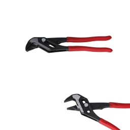 Pince multiprise à mors plats, grande ouverture 46 mm, L.250 mm
L'équivalent d'un jeu de clés plates en 1 pince
Mâchoires plates pour ne pas endommager les éléments saisis
Idéale pour les éléments fragiles chromés
Ouverture rapide par bouton
Ouverture graduée
Verrouillage sécurisé
Poignée gainée