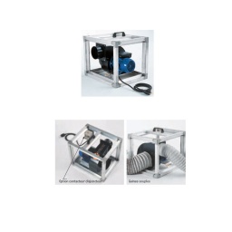 Ventilateur centrifuge portable
le v1 est un ventilateur haute pression portable. pouvant fonctionner indifferemm nt en aspiration ou en soufflage. léger. robuste et peu encombrant. il se raccorde sur des gaines de petits diamètres pour ventiler toutes sortes de volumes :
chantiers. souterrains. caves. bureaux. ateliers. comm rces.... ou d'en extraire l'air vicie (odeurs. poussieres. fumées. chaleur. humidite...) a l'exception des vapeurs inflameables. detonantes ou corrosives.