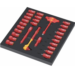 8007 B VDE 1x 3/8"x222,0
410 i VDE B 1x 3/8"x130
8790 B VDE 1x 6,0x46,0; 1x 7,0x46,0; 1x 8,0x46,0;1x 9,0x46,0; 1x 10,0x46,0; 1x 11,0x46,0;1x 12,0x46,0; 1x 13,0x46,0; 1x 14,0x46,0;1x 15,0x46,0; 1x 16,0x46,0; 1x 17,0x46,0;1x 18,0x46,0; 1x 19,0x46,0
8767 B VDE HF 1x TX 20x55,0; 1x TX 25x55,0; 1x TX 27x55,0; 1x TX 30x55,0; 1x TX 40x55,0; 1x TX 45x59,0
8740 B VDE HF 1x 4,0x55,0; 1x 5,0x55,0; 1x 6,0x55,0; 1x 8,0x59,0
8794 SB VDE 1x 3/8"x91,0
8794 LB VDE 1x 3/8"x166,0
Module 344x392mm