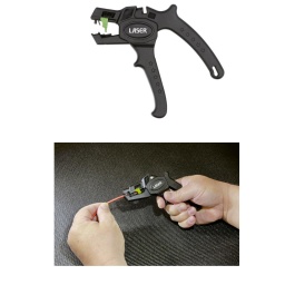 Simple pince à dénuder et coupe-fil en plastique léger. Adaptée au retrait de la gaine standard des fils électriques de 0,2 à 4 mm², elle est également dotée d'une butée de longueur réglable de 6 à 12 mm pour des longueurs de dénudage constantes, ainsi que d'un coupe-fil intégré pour les fils jusqu'à 2,5 mm².
Également dotée de poignées de type pistolet pour une plus grande facilité d'utilisation et idéale pour les câblages automobiles, industriels et domestiques.
Utilisation simple. Réglez la longueur de gaine à retirer en déplaçant la butée verte du fil et chaque longueur dénudée sera toujours identique. Réglage automatique pour s'adapter au diamètre du câble.
La poignée de type pistolet permet de l'utiliser facilement d'une seule main et comprend un coupe-fil intégré.
Plage de dénudage : 0,2 - 4 mm² (24 - 12 AWG) ; Longueur de dénudage : 6 - 12 mm ; Plage de coupe : jusqu'à 2,5 mm².
Dimensions : 160 x 140 x 25 mm.
En nylon + 30 % de fibres de verre, pour une résistance accrue et un poids réduit.
