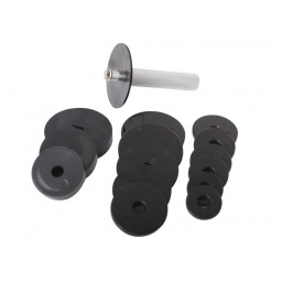 Composition :
- 1 outil de pose joints vilebrequin
- 3 coupelles Øint 53.4
- 61.5
- 80mm
- 14 coupelles Øext 33
- 37.8
- 41.2
- 42.6
- 48.7 – 52
- 53.4
- 61.2
- 75.6 – 64.4
- 68.8 – 82
- 84.9
- 88.8mm