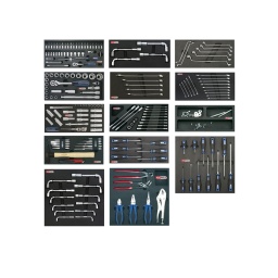 Composition de 199 outils ks tools en 14 modules.
- arretez de perdre vos outils !!! passez au modules mousses
- composition de 14 modules (6 tiroirs)
pour decouvrir la composition en detail telechargez la fiche technique