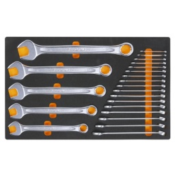 Plateau mousse clés mixtes
Composition :
clés mixtes 6 - 7 - 8 - 9 - 10 - 11 - 12 - 13 - 14 - 15 - 16 - 17 - 18 - 19 - 20 - 21 - 22 - 24 - 27 - 30 - 32 - 36 mm
- 367x588mm
