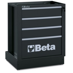 Module fixe avec 4 tiroirs pour combinaison d'ameublement d'atelier RSC50 2.0
Caractéristiques :
4 tiroirs (588x367 mm) montés sur glissières à billes de précision.
Fermeture des tiroirs amortie
Fonds de tiroirs protégés par un tapis en néoprène
Serrure centralisé frontale
Avec pieds réglables en hauteur
Chaque tiroir peut accueillir jusqu'à 4 modules d'outillage BETA